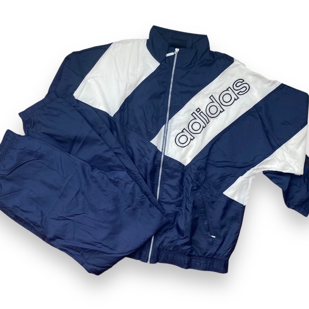 Vintage Adidas Large Soccer 2 Piece Jacket Pants Legion Lined Warm-Up set - Flaw